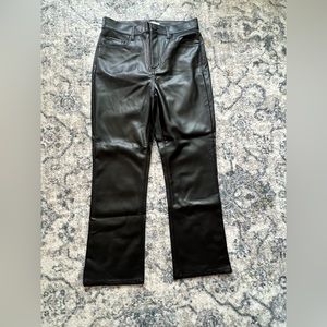 Faux Leather cropped pants